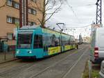 VGF Siemens R-Wagen 006 am 09.12.17 in Frankfurt am Main am Betriebshof Gutleut von einen Gehweg aus fotografiert