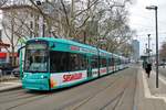 VGF Bombardier S-Wagen 207+2xx als Doppeltraktion in Frankfurt am Main Stresemannallee Gartenstraße am 13.01.18