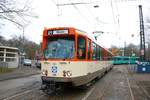 VGF Düwag Pt Wagen 138 bei einer Sonderfahrt in Frankfurt am Main Oberforsthaus am 04.03.18