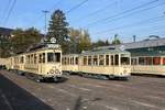 VGF Fahrzeugparade zum Jubiläum 50 Jahre U-Bahn Frankfurt am Main am 06.10.18 in Heddernheim mit V-Wagen 400 und H-Wagen 510