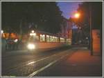 Der Museumstriebwagen 112 der Bauart N (ex 812 Baujahr 1963 DWAG) am 17.06.2007 an der Haltestelle Lokalbahnhof bei der Abschiedsfahrt fr die Wendeschleife am Prfling, die ab 17.06.2007