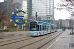 VGF Bombardier Flexity Classic S-Wagen 272 am 30.01.21 in Frankfurt am Main Willy Brandt Platz