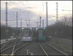 Aufgrund von Gleisbauarbeiten endete der Straenbetrieb auf der Strecke nach Hchst am Wochenende 24./25.02.2007 an der Mnchhofstrae.