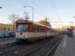 VGF Düwag Pt Wagen 148 als Nikolaus Express am 03.12.16 in Frankfurt am Main Blutspendedienst