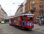 VGF K-Wagen 108 als Ebbelwei Express am 18.02.17 in Frankfurt Bornheim