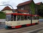 Tatra KT4D der Stadtverkehrsgesellschaft mbH Frankfurt Oder in Frankfurt/Oder am 09.06.2016