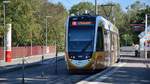 Freiburg im Breisgau - Straßenbahn CAF Urbos 307 - Aufgenommen am 15.09.2018