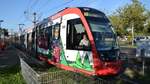 Freiburg im Breisgau - Straßenbahn CAF Urbos 308 - Aufgenommen am 15.09.2018