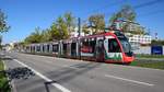 Freiburg im Breisgau - Straßenbahn CAF Urbos 308 - Aufgenommen am 27.09.2018