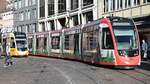 Freiburg im Breisgau - Straßenbahn CAF Urbos 307 und 308 - Aufgenommen am 13.10.2018 