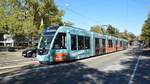 Freiburg im Breisgau - Straßenbahn CAF Urbos 303 - Aufgenommen am 14.10.2018 