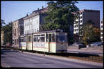 Tram Bahn Verkehr am 3.10.1990 in Gotha.