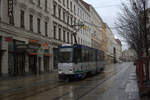 Linie 2 vor dem Hotel Europa in Görlitz.