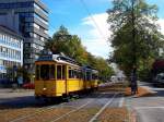 Tw 95 mit Bw 299 bei der Augartenstrae. Aufgenommen am 4.10.2009