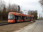 MVG Stadler Variobahn 229 mit Aldi Süd Vollwerbung am 04.03.17 in der Nähe der Mainzer Hochschule