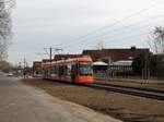 MVG Stadler Variobahn 229 mit Aldi Süd Vollwerbung am 04.03.17 in der Nähe der Mainzer Hochschule