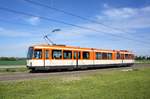 Straßenbahn Mainz / Mainzelbahn: Duewag / AEG M8C der MVG Mainz - Wagen 271, aufgenommen im Mai 2017 in Mainz-Bretzenheim.