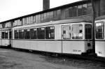 Die Firma Fuchs in Heidelberg lieferte zusammen mit den ET 63 - 70 auch fnfzehn Beiwagen (140 - 154), die aber schon Ende der 1960-er Jahre ausgemustert wurden (Schriesheim 30. Oktober 1965).