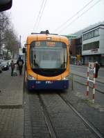 Eine RNV Variobahn in Heidelberg am 24.02.11