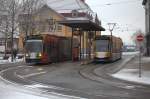 Linie 1 und 10 an der Haltestelle Bahnhof Nordhausen.