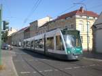 Potsdam: Straenbahnlinie 91 nach Bahnhof Rehbrcke an der Haltestelle Luisenplatz−Sd/Park Sanssouci.