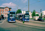 Hansestadt Rostock RSAG SL 4 (6NGTWDE 680) / SL 1 (6NGTWDE 658) Stadtmitte, Hauptbahnhof / Konrad-Adenauer-Platz am 4.