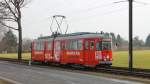 Tw 45 der Schöneicher-Rüdersdorfer-Straßenbahn mit BB-Radio-Werbung.