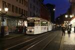 WVV Straßenbahn Würzburg LHB GT-E Wagen 209 am 27.12.23 in Würzburg