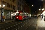 WVV Straßenbahn Würzburg Düwag GTW D8 Wagen 238 am 27.12.23 in Würzburg