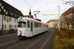 WVV Straßenbahn Würzburg Düwag GTW D8 Wagen 245 am 27.12.23 in Würzburg 