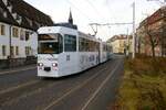 WVV Straßenbahn Würzburg LHB GT-E Wagen 209 am 27.12.23 in Würzburg