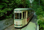 Linie 2 der Augsburger Straßenbahn, Haltestelle Stadtbergen, Sommer 1984