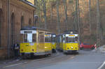 Zug zum Lichtenhainer Wasserfall am Depot der Kirnitzschtalbahn. 19.02.2017 09:57 Uhr.