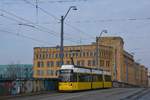 Berlin, Treskowbrücke.AEG GT6N-U #1570 als Linie 37 nach Schöneweide. Die Aufnahme stammt vom 15.02.2018. 