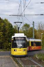 BERLIN, 17.10.2019, Zug Nr. 1519 als MetroTram17 zum Bahnhof Schöneweide bei der Einfahrt in die Starthaltestelle Falkenberg