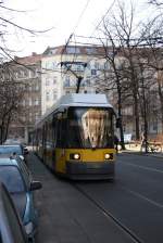 Berlin - BVG/Linie 12 - 2044 in der Zionskirchstr., vor Hst. Zionskirchplatz, am 26.02.2011 