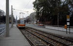 Berlin BVG: Der KT4Dt 219 564-6 auf der SL 71 erreicht eines Tages im November 1992 die Haltestelle Wilhelm-Pieck-Straße / Prenzlauer Allee (in der Prenzlauer Allee).