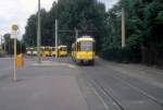 Berlin BVG SL 21 (KT4Dt 7073) Schneweide / Steindamm am 16. Juli 2005.