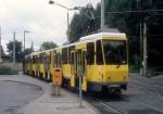 Berlin BVG SL M17 (KT4D 6134) S Schneweide / Sterndamm im Juli 2005.