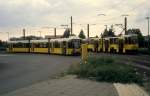 Berlin BVG SL 16 (GT6-98ZR 2007) / SL M8 (KT4D 6137) Ahrensfelde im Juli 2005.