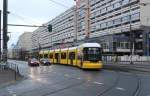 Berlin BVG SL M4 (Bombardier-GT8-11ZRL 9018) Karl-Liebknecht-Strasse / Gontardstrasse am 28.