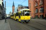 Berlin BVG: KT4D 6066 auf der SL 61 erreicht am 4. März 2016 die Haltestelle Rathaus Köpenick.