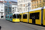 Berlin BVG SL M1 (GT6N-U 1578, 2015 vom GT6-97 1078 (Adtranz 1997) umgebaut) Mitte, Oranienburger Straße / Friedrichsraße am 24.