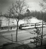 Szene an der Heerstraße, Linie 75 nach Spandau, ca.