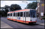 Bogestra Tram 324 der Linie 306 am 16.9.1995 am Bahnhof in Wanne Eickel.