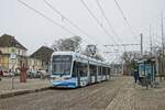 Wagen 130 der Bogestra bei der Einfahrt in die Endhaltestelle Wanne-Eickel Hbf (15.01.2022)