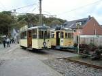 Ein KSW-Triebwagen der BOGESTRA und ein noch lterer Triebwagen der Wuppertaler Straenbahn in Solingen-Kohlfurt - das genaue Aufnahmedatum kann ich leider nicht mehr angeben, weil es damals von der