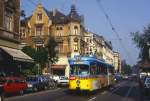 Bonn SWB Tw 236 befhrt den Bonner Talweg sdwrts, 02.09.1987.