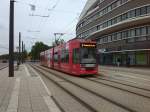 Brandenburg/Havel: MGT6D 103 wartet auf eine neue Aufgabe als Linie 2 am Brandenburger Hauptbahnhof (02.05.2014)