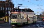 22.12.2013 Tatra KTNF6 Nr. 172 der VBBr in Brandenburg, am Nicolaiplatz. 